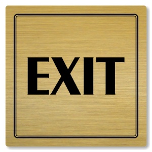 Exit, 118x118mm, zlatá, Utah